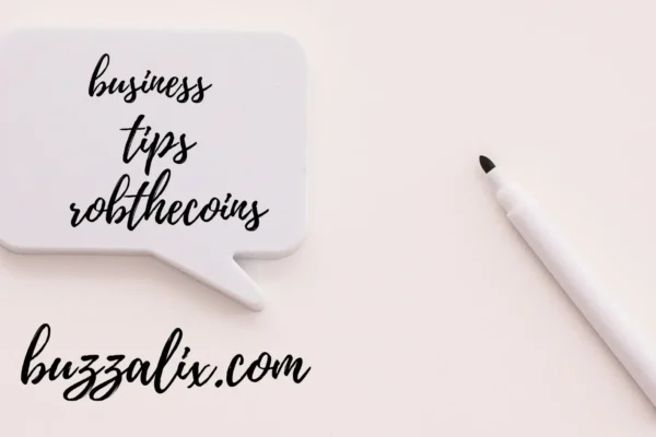 Entrepreneur analyzing growth charts and applying Business Tips Robthecoins strategies for smart success and better business performance